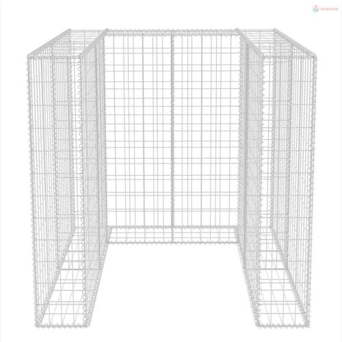 Acél gabion 1 db gurulós kukához 110 x 100 x 120 cm