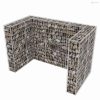 Acél gabion 2 db gurulós kukához 180 x 100 x 120 cm