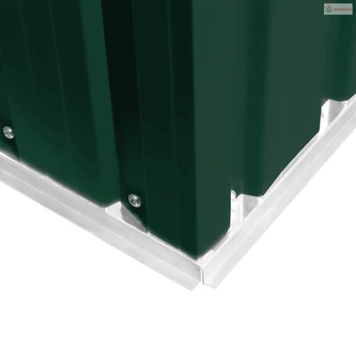 Zöld fém kerti fészer 257 x 298 x 178 cm