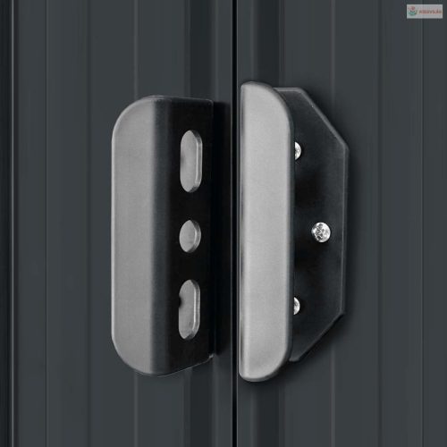 Antracitszürke fém kerti fészer 257 x 298 x 178 cm
