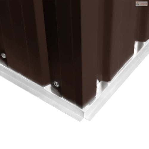 Barna fém kerti fészer 257 x 298 x 178 cm