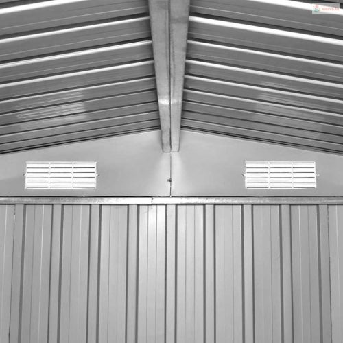 Barna fém kerti fészer 257 x 298 x 178 cm