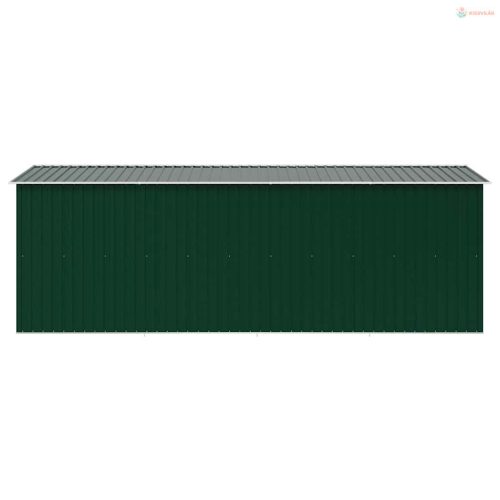 Zöld fém kerti fészer 257 x 489 x 181 cm