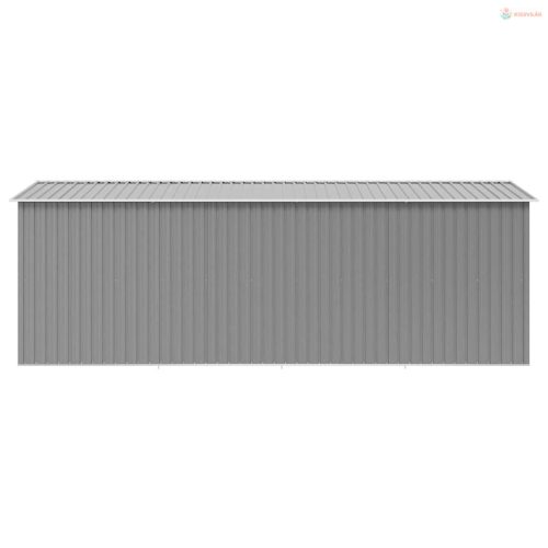 Szürke fém kerti fészer 257 x 489 x 181 cm