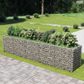 Horganyozott acél gabion magaságyás 450 x 90 x 100 cm
