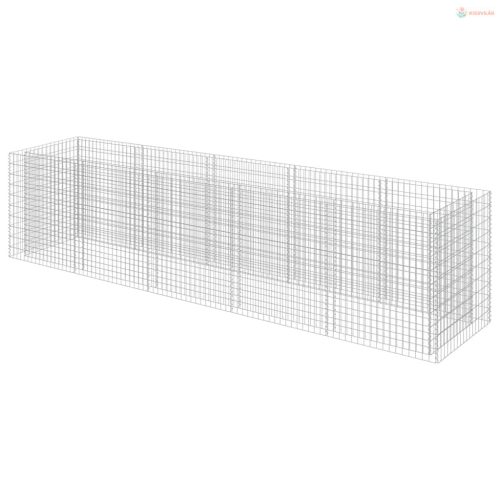 Horganyozott acél gabion magaságyás 450 x 90 x 100 cm