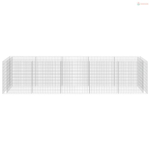Horganyozott acél gabion magaságyás 450 x 90 x 100 cm
