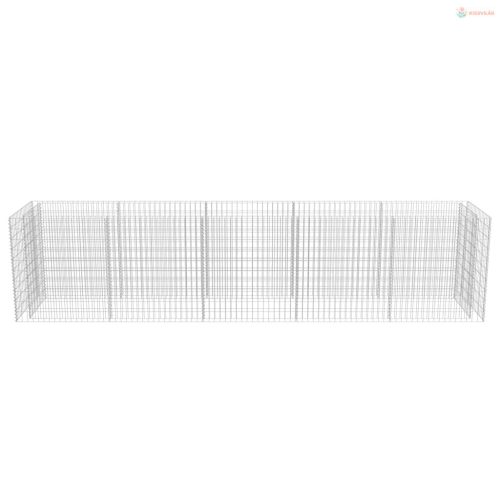 Horganyozott acél gabion magaságyás 450 x 90 x 100 cm