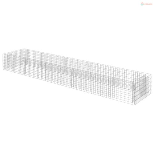 Horganyzott acél gabion magaságyás 450 x 90 x 50 cm