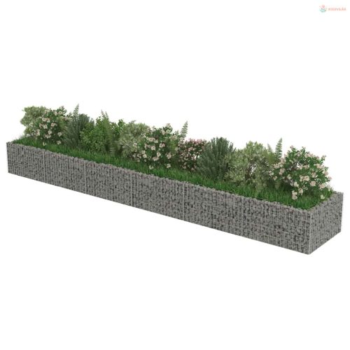 Horganyzott acél gabion magaságyás 540 x 90 x 50 cm