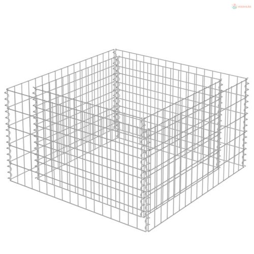 Horganyzott acél gabion magaságyás 90 x 90 x 50 cm