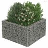 Horganyzott acél gabion magaságyás 90 x 90 x 50 cm