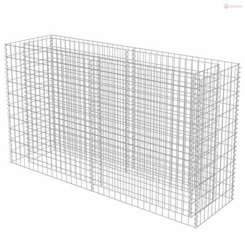 Horganyzott acél gabion magaságyás 180 x 50 x 100 cm