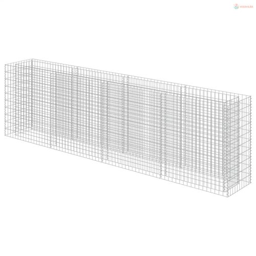 Horganyzott acél gabion magaságyás 360 x 50 x 100 cm