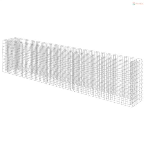 Horganyzott acél gabion magaságyás 450 x 50 x 100 cm