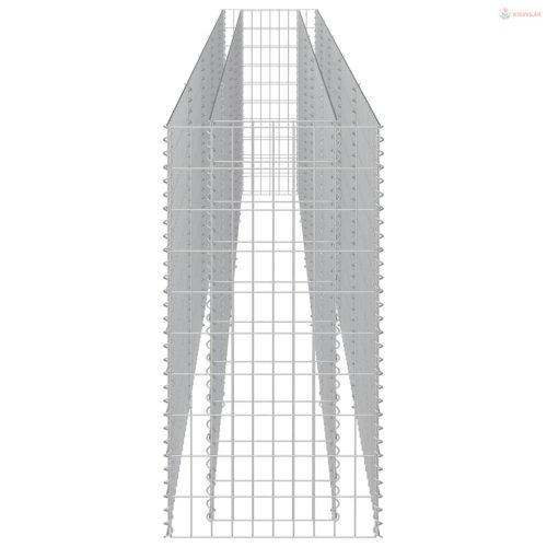 Horganyzott acél gabion magaságyás 450 x 50 x 100 cm