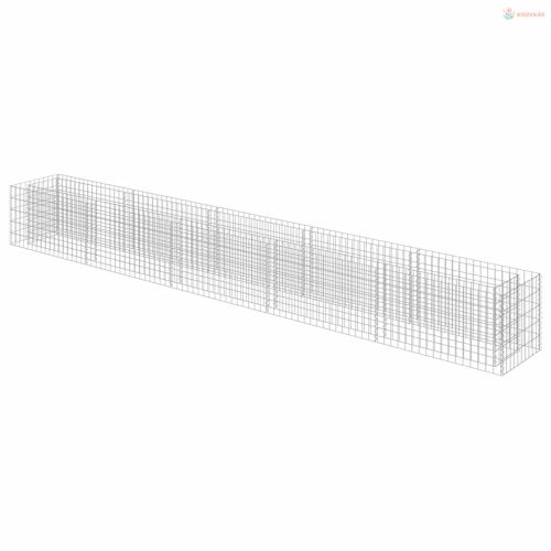 Horganyzott acél gabion magaságyás 450 x 50 x 50 cm