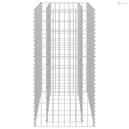 Horganyzott acél gabion magaságyás 90 x 50 x 100 cm