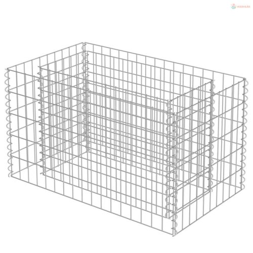 Horganyzott acél gabion magaságyás 90 x 50 x 50 cm