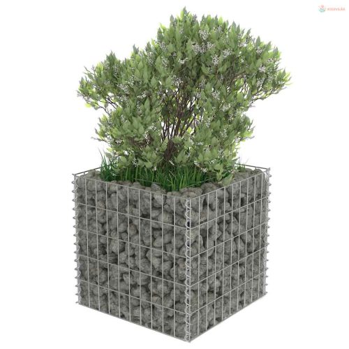 Horganyzott acél gabion magaságyás 50 x 50 x 50 cm