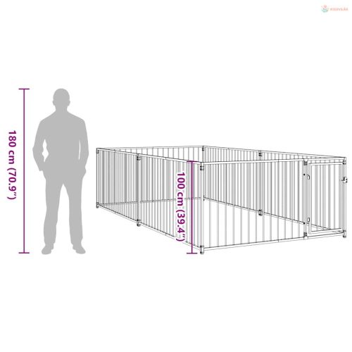 Kültéri kutyakennel 200 x 400 x 100 cm
