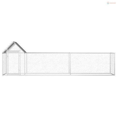 Horganyzott acél tyúkól 5 x 1 x 1,5 m