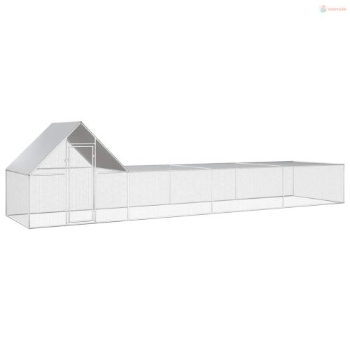 Horganyzott acél tyúkól 8 x 2 x 2 m