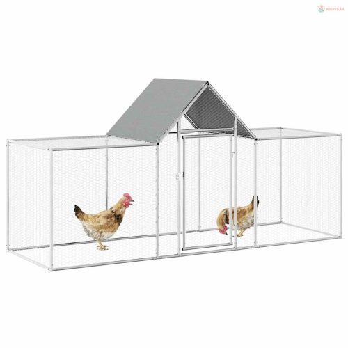 Horganyzott acél tyúkól 3 x 1 x 1,5 m