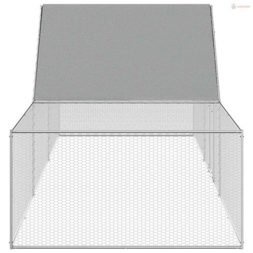 Horganyzott acél tyúkól 5 x 1 x 1,5 m