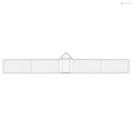 Horganyzott acél tyúkól 9 x 1 x 1,5 m