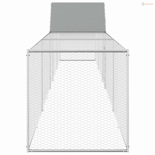 Horganyzott acél tyúkól 9 x 1 x 1,5 m