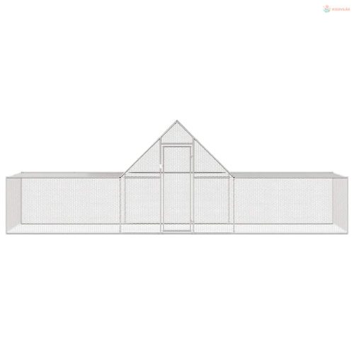 Horganyzott acél tyúkól 6 x 2 x 2 m