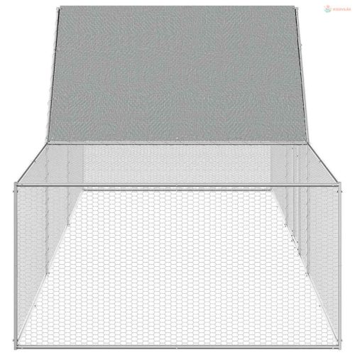 Horganyzott acél tyúkól 6 x 2 x 2 m