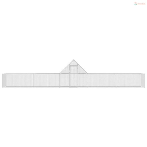 Horganyzott acél tyúkól 10 x 2 x 2 m