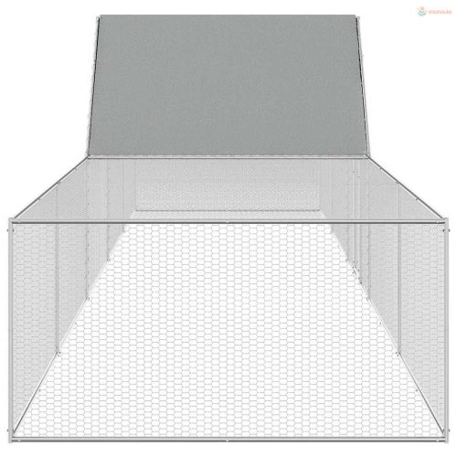 Horganyzott acél tyúkól 10 x 2 x 2 m