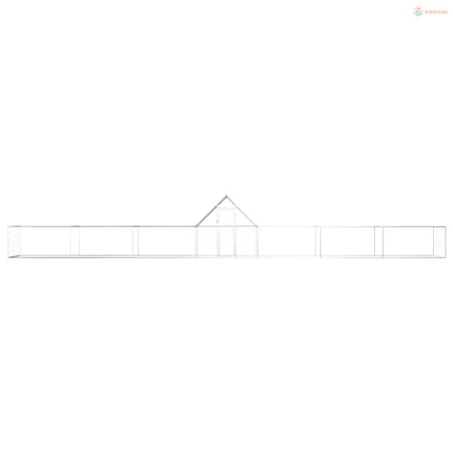 Horganyzott acél tyúkól 14 x 2 x 2 m