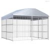 Kültéri kutyakennel tetővel 300 x 300 x 200 cm