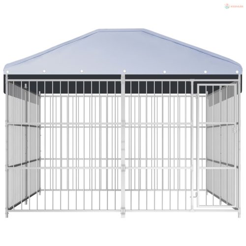 Kültéri kutyakennel tetővel 300 x 300 x 200 cm