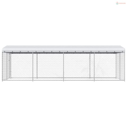 Kültéri kutyakennel tetővel 7,6 x 3,8 x 2,3 m