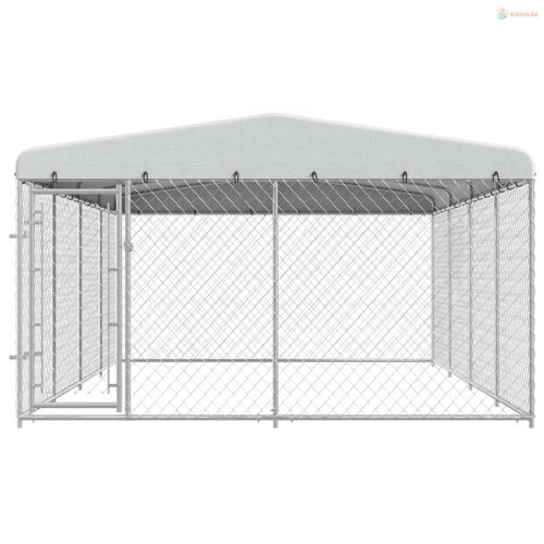 Kültéri kutyakennel tetővel 7,6 x 3,8 x 2,3 m