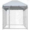 Kültéri kutyakennel ponyvatetővel 382 x 192 x 225 cm