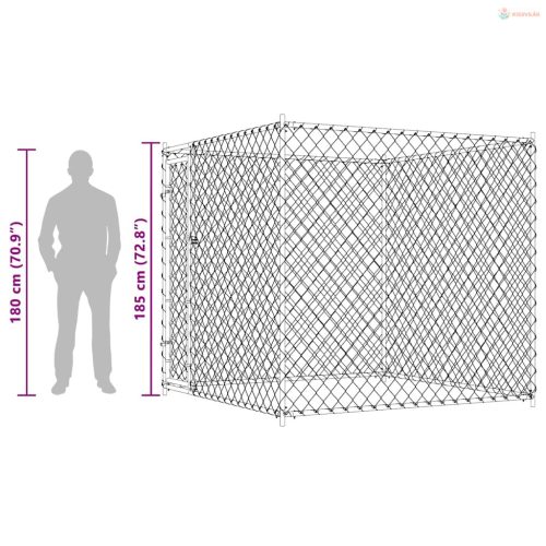 Kültéri kutyakennel 193 x 193 x 185 cm