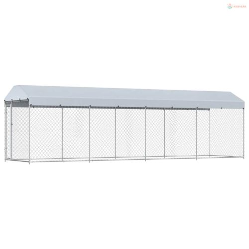 Kültéri kutyakennel tetővel 760 x 190 x 225 cm