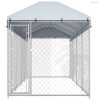 Kültéri kutyakennel tetővel 760 x 190 x 225 cm