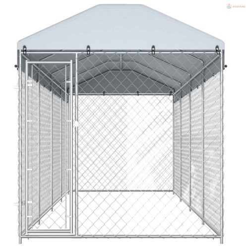 Kültéri kutyakennel tetővel 760 x 190 x 225 cm