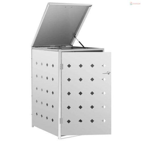 Rozsdamentes acél keret gurítható szemeteskukához 240 liter