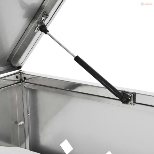 Rozsdamentes acél keret gurítható szemeteskukához 240 liter