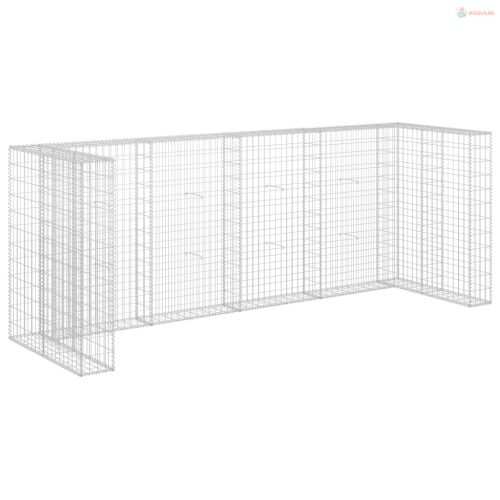Horganyzott acél gabionfal szemeteskukákhoz 320 x 100 x 120 cm