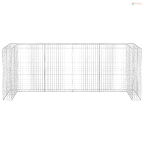Horganyzott acél gabionfal szemeteskukákhoz 320 x 100 x 120 cm