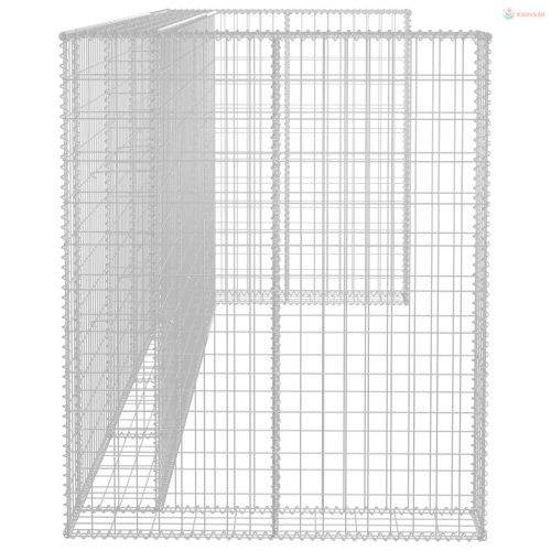 Horganyzott acél gabionfal szemeteskukákhoz 320 x 100 x 120 cm